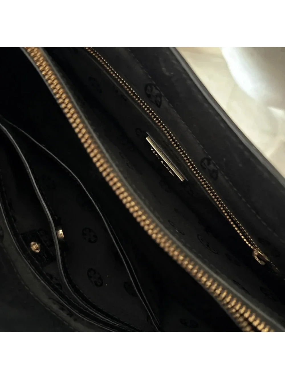 Tory Burch T Serif black leather handbag